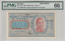 Katanga, 1.000 Francs, 1960, UNC, p10s, SPECIMEN