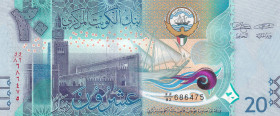 Kuwait, 20 Dinars, 2014, UNC, p34a