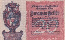 Liechtenstein, 20 Heller, 1920, AUNC, p2