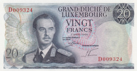 Luxembourg, 20 Francs, 1966, UNC, p54a