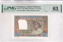 Madagascar, 50 Francs=10 Ariary, 1969, UNC(-), p61b