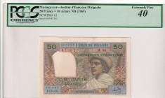 Madagascar, 50 Francs=10 Ariary, 1969, XF, p61