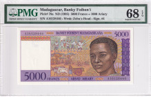 Madagascar, 5.000 Francs=1.000 Ariary, 1995, UNC, p78a