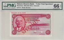 Malawi, 1 Kwacha, 1971, UNC, p6cts, SPECIMEN