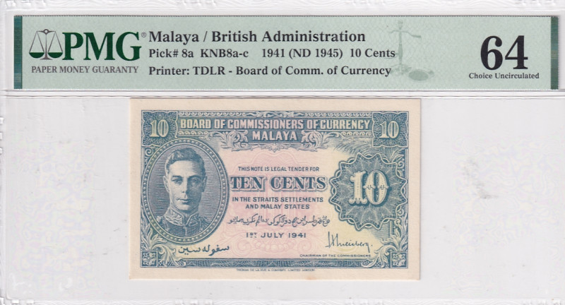 Malaya, 10 Cents, 1945, UNC, p8a

PMG 64

Estimate: USD 40-80