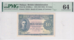 Malaya, 10 Cents, 1945, UNC, p8a