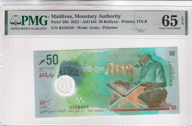 Malaysia, 50 Rufiyaa, 2022, UNC, p28b

PMG 65 EPQ, Polymer

Estimate: USD 30...