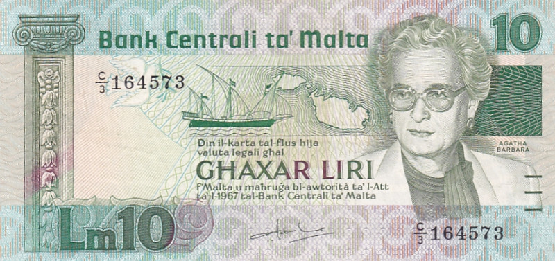 Malta, 10 Liri, 1986, VF, p39

Estimate: USD 20-40