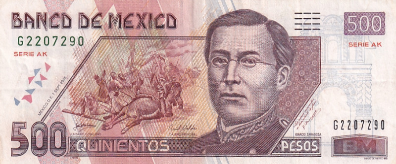 Mexico, 500 Pesos, 2005, VF, p120b

Estimate: USD 25-50