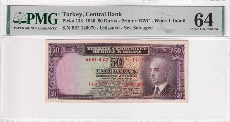 Turkey, 50 Kurush, 1930, UNC, p133, 2.Emission

PMG 64, Sinking Ship

Estima...