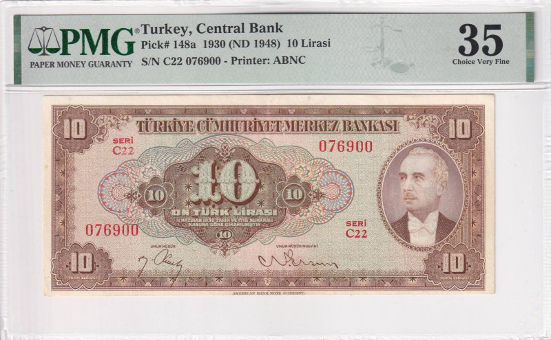 Turkey, 10 Lira, 1948, VF, p148, 4.Emission

PMG 35

Estimate: USD 150-300