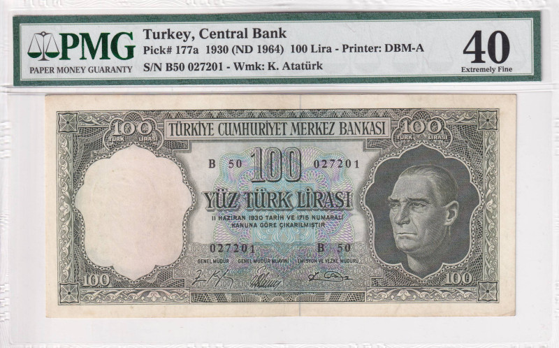 Turkey, 100 Lira, 1964, XF, p177a

PMG 40

Estimate: USD 60-120