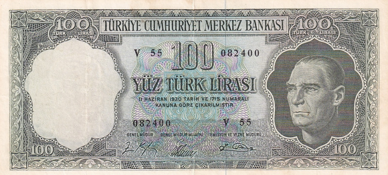 Turkey, 100 Lira, 1964, VF, p177, 5.Emission

Stained

Estimate: USD 20-40