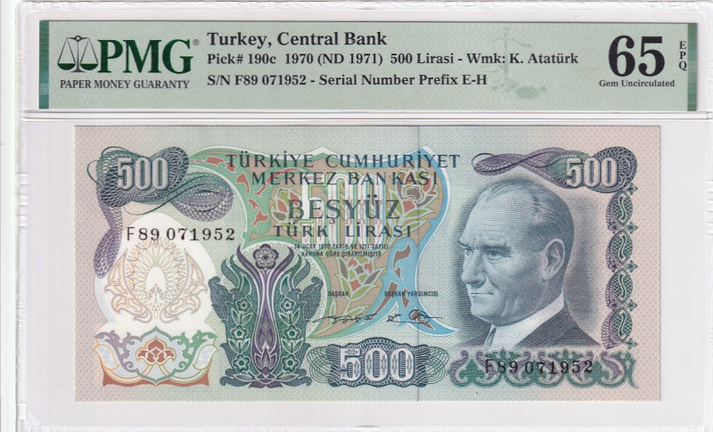 Turkey, 500 Lira, 1974, UNC, p190c, 6.Emission

PMG 65 EPQ

Estimate: USD 15...