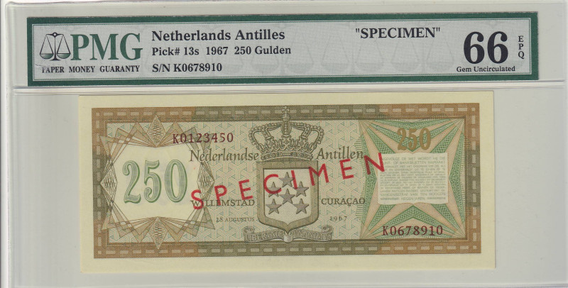 Netherlands Antilles, 250 Gulden, 1967, UNC, p13s, SPECIMEN

PMG 66 EPQ

Est...