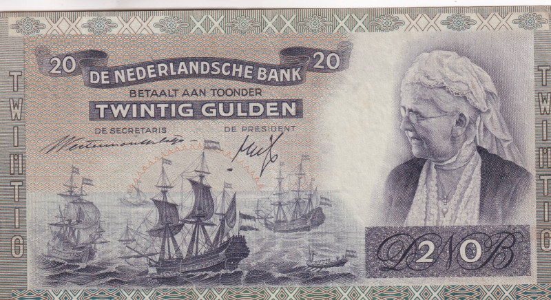 Netherlands, 20 Gulden, 1941, XF, p54

Estimate: USD 30-60