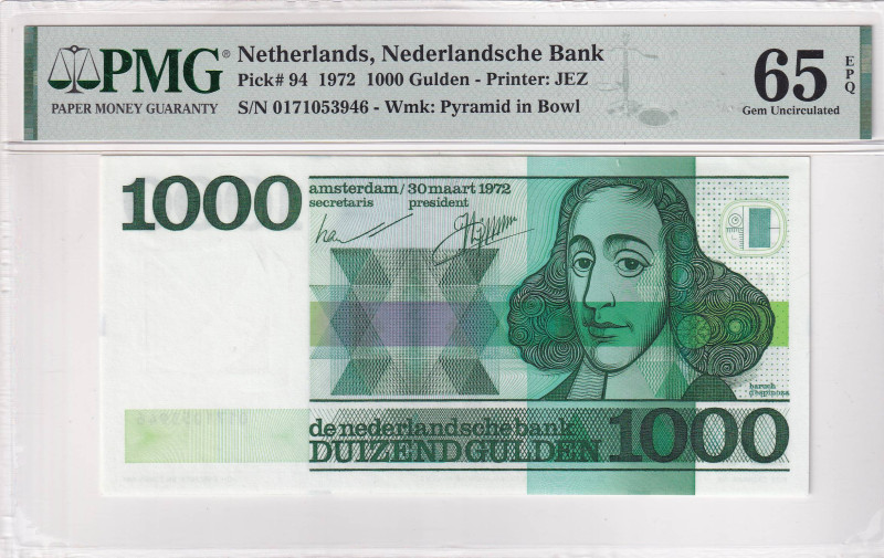 Netherlands, 1.000 Gulden, 1972, UNC, p94

PMG 65 EPQ

Estimate: USD 750-1.5...