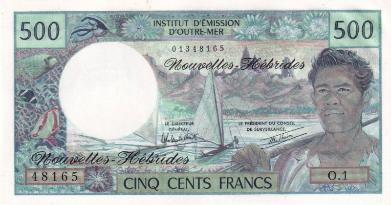 New Hebrides, 500 Francs, 1970/1981, UNC, p19c

Light handling

Estimate: US...