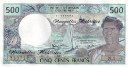 New Hebrides, 500 Francs, 1970/1981, UNC, p19c