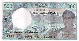 New Hebrides, 500 Francs, 1970/1981, UNC, p19c