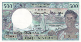 New Hebrides, 500 Francs, 1970/1981, UNC, p19c