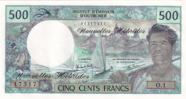 New Hebrides, 500 Francs, 1970/1981, UNC, p19c
