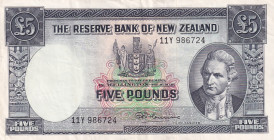 New Zealand, 5 Pounds, 1940/1967, VF, p160d