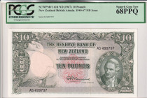 New Zealand, 10 Pounds, 1967, UNC, p161d
