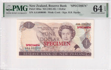 New Zealand, 1 Dollar, 1981/1985, UNC, p169as, SPECIMEN
