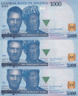 Nigeria, 1.000 Naira, 2022, UNC, p49ar, (Total 3 consecutive banknotes)