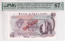 Northern Ireland, 10 Pounds, 1978, UNC, p63CS1, SPECIMEN