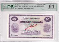 Northern Ireland, 20 Pounds, 1970/1988, UNC, p190s, SPECIMEN