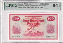 Northern Ireland, 100 Pounds, 1978/1980, UNC, p192ds, SPECIMEN