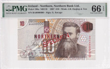 Northern Ireland, 10 Pounds, 1997, UNC, p198as, SPECIMEN