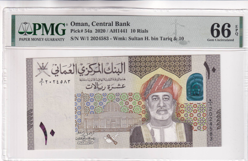 Oman, 10 Rials, 2020, UNC, p54a

PMG 66 EPQ

Estimate: USD 40-80