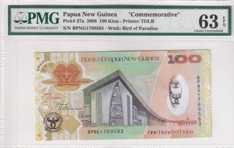 Papua New Guinea, 100 Kina, 2008, UNC, p37a

PMG 63 EPQ, Commemorative banknot...