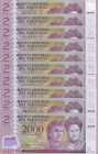 Paraguay, 2.000 Guaranies, 2017, UNC, p228, (Total 10 consecutive banknotes)