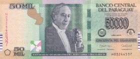 Paraguay, 50.000 Guaranies, 2015, UNC, p239