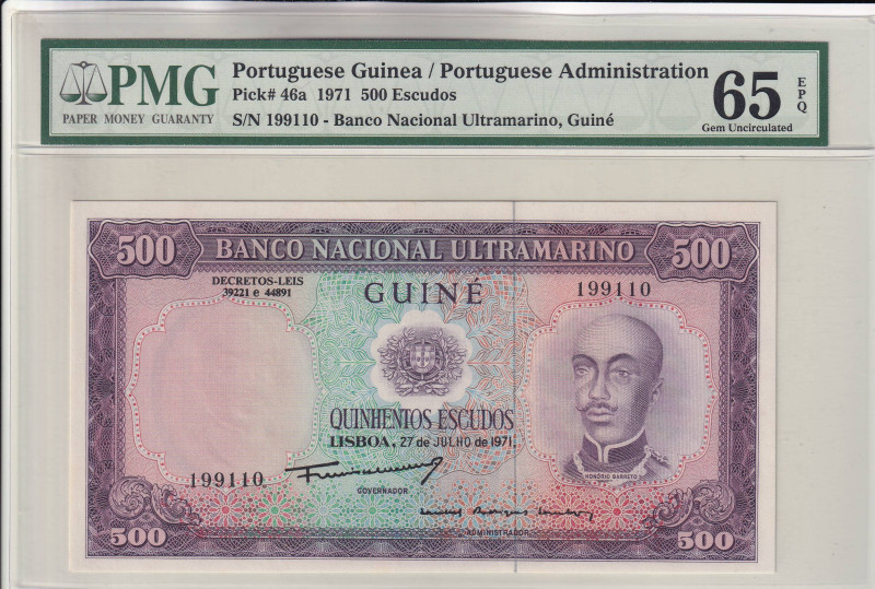 Portuguese Guinea, 500 Escudos, 1971, UNC, p46a

PMG 65 EPQ

Estimate: USD 4...