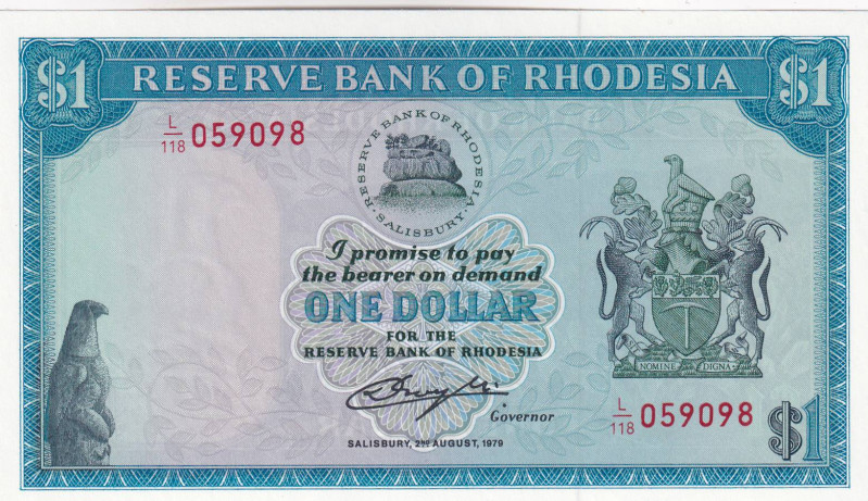 Rhodesia, 1 Dollar, 1979, UNC, p38a

Estimate: USD 50-100