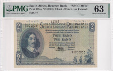 South Africa, 2 Rand, 1961, UNC, p105as, SPECIMEN