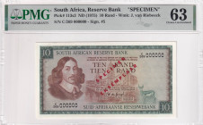 South Africa, 10 Rand, 1975, UNC, p113s3, SPECIMEN