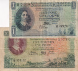 South Africa, 1-5 Pounds, 1950, p93d; , (Total 2 banknotes)