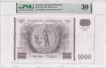 Sweden, 1.000 Kronor, 1965, VF, p46d