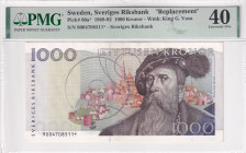 Sweden, 1.000 Kronor, 1989/1992, XF, p60ar, REPLACEMENT