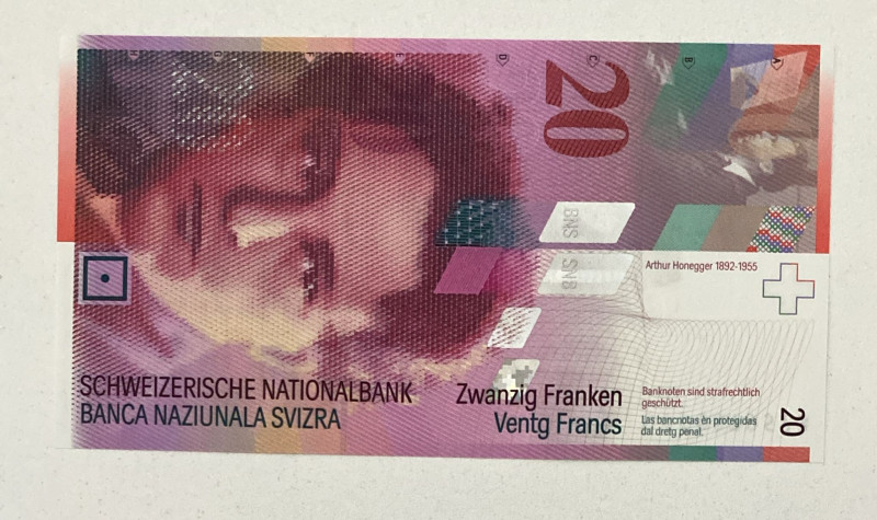 Switzerland, 20 Franken, 2004, UNC, p69c

Estimate: USD 40-80