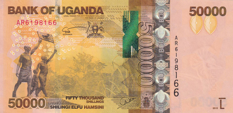 Uganda, 50.000 Shillings, 2015, UNC, p54

Estimate: USD 20-40