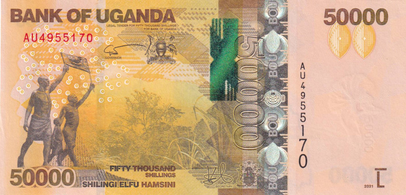 Uganda, 50.000 Shillings, 2021, UNC, p54

Estimate: USD 40-80