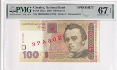Ukraine, 100 Hryven, 2005, UNC, p122as, SPECIMEN