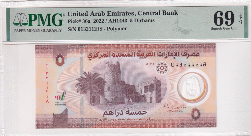 United Arab Emirates, 5 Dirhams, 2022, UNC, p36a

PM 69 EPQ, High Condition, P...